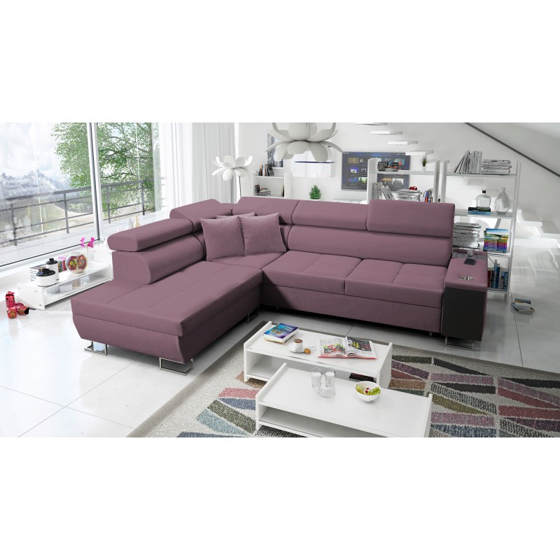 The Orbix VII corner sofa with a sleeping function in Velvet fabric, Ultario Velvet 2961 - elegance and functionality in one! The Orbix VII corner sofa with a sleeping function in Velvet fabric, Ultario Velvet 2961 - elegance and functionality in one!