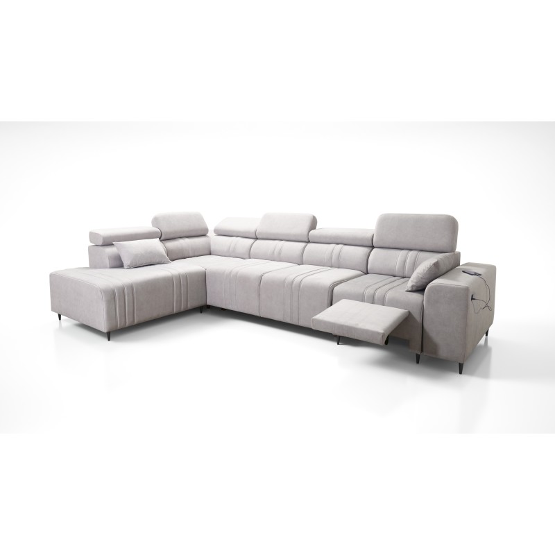 Verona XI Mix Corner Sofa with Sleeping Function in Velvet, Vena 14 - Comfort and Elegance Verona XI Mix Corner Sofa with Sleeping Function in Velvet, Vena 14 - Comfort and Elegance