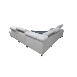 Sofá esquinero Orbix IX con función de cama, reposacabezas ajustables, puerto USB - Terciopelo, Ultario Velvet 2979 Sofá esquinero Orbix IX con función de cama, reposacabezas ajustables, puerto USB - Terciopelo, Ultario Velvet 2979