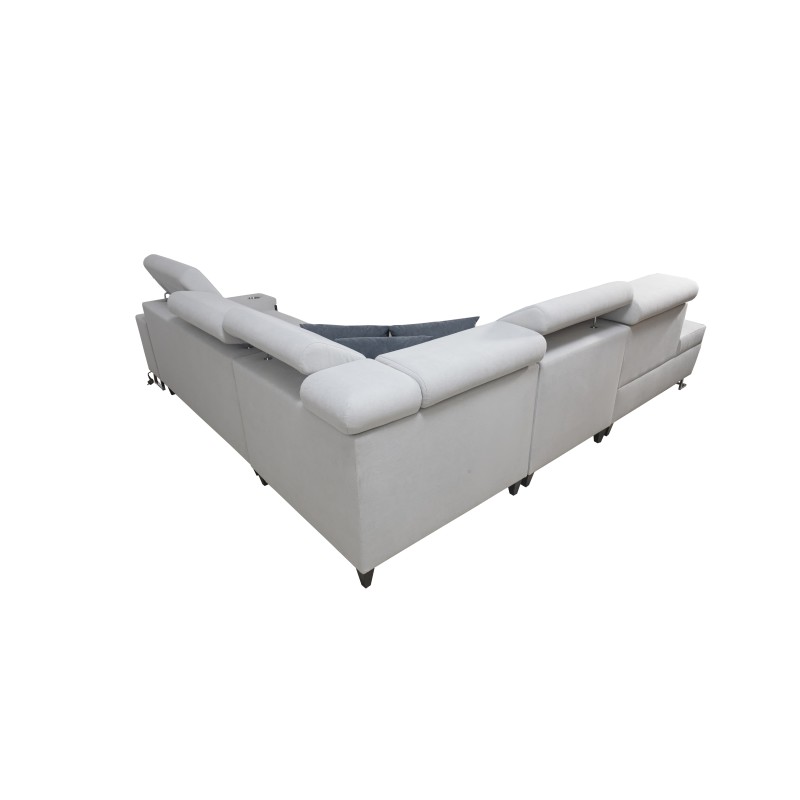 Esquina Orbix IX con función de cama, reposacabezas ajustables, puerto USB - Terciopelo, Ultario Velvet 2961 Esquina Orbix IX con función de cama, reposacabezas ajustables, puerto USB - Terciopelo, Ultario Velvet 2961