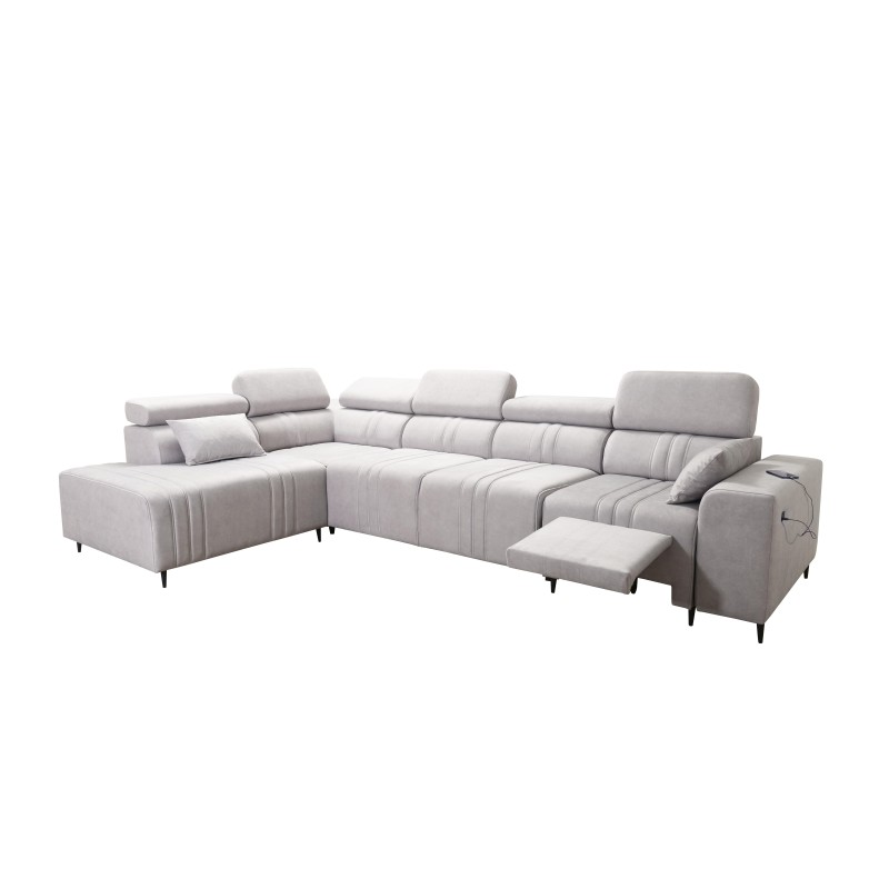 Verona XI Mix Corner Sofa with Sleeping Function in Velvet, Vena 10 - Comfort and Elegance Verona XI Mix Corner Sofa with Sleeping Function in Velvet, Vena 10 - Comfort and Elegance