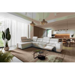 Narożnik Verona XI Mix z funkcją spania oraz funkcją relax manualna tkanina Vena 9