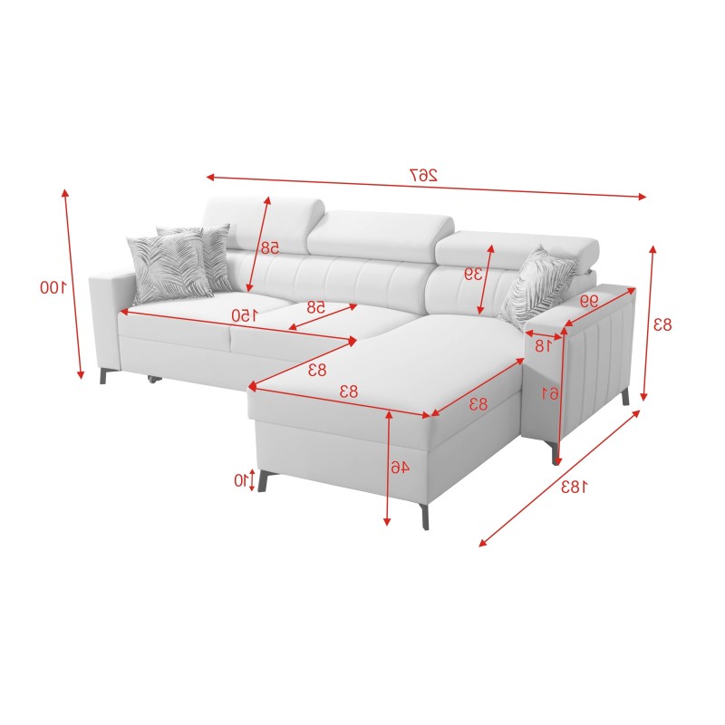 Arco I Maxi Corner Sofa with Velvet, Mono 231: style, functionality, and comfort in one Arco I Maxi Corner Sofa with Velvet, Mono 231: style, functionality, and comfort in one