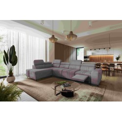 Narożnik Verona XI Mix z funkcją spania oraz funkcją relax manualna tkanina Vena 8