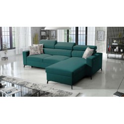 Arco I Maxi Corner Sofa with Velvet, Mono 238: style, functionality, and comfort in one