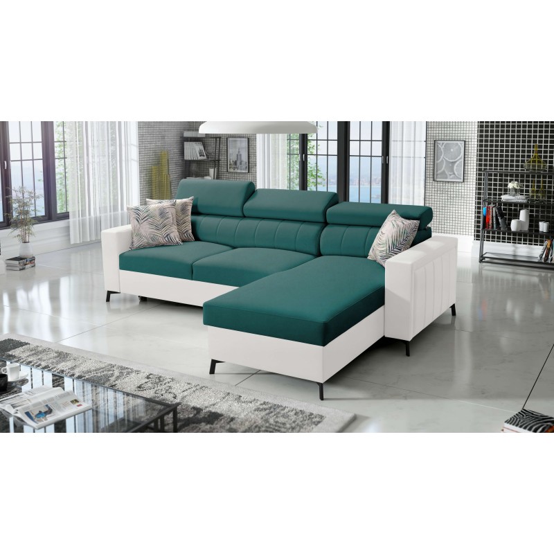 Arco I Maxi Corner Sofa with Velvet, Mono 238 + Eco-leather: style, functionality, and comfort in one Arco I Maxi Corner Sofa with Velvet, Mono 238 + Eco-leather: style, functionality, and comfort in one