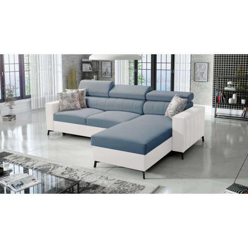 Arco I Maxi Corner Sofa in Velvet, Mono 239 + Eco-leather: style, functionality, and comfort in one Arco I Maxi Corner Sofa in Velvet, Mono 239 + Eco-leather: style, functionality, and comfort in one