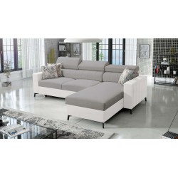 Arco I Maxi Corner Sofa with Velvet, Mono 244 + Eco-leather: style, functionality, and comfort in one