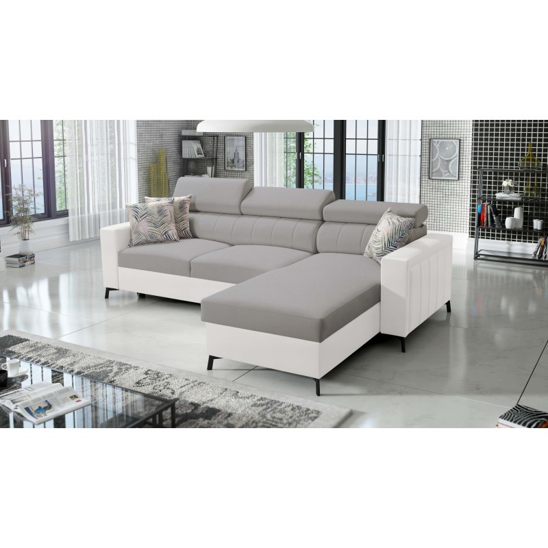 Arco I Maxi Corner Sofa with Velvet, Mono 244 + Eco-leather: style, functionality, and comfort in one Arco I Maxi Corner Sofa with Velvet, Mono 244 + Eco-leather: style, functionality, and comfort in one