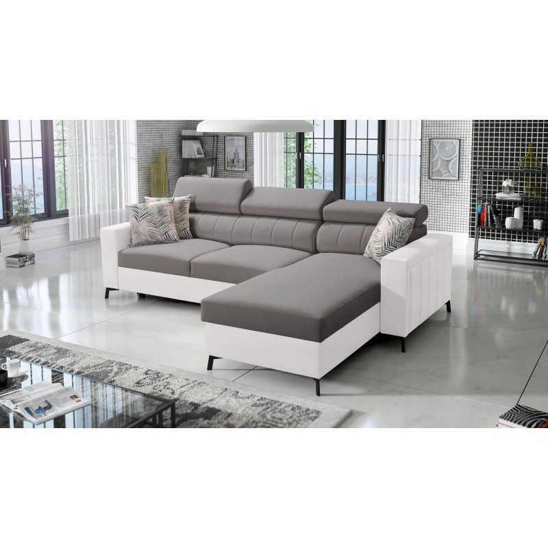 Arco I Maxi Corner Sofa with Velvet, Mono 246 + Eco-leather: style, functionality, and comfort in one Arco I Maxi Corner Sofa with Velvet, Mono 246 + Eco-leather: style, functionality, and comfort in one