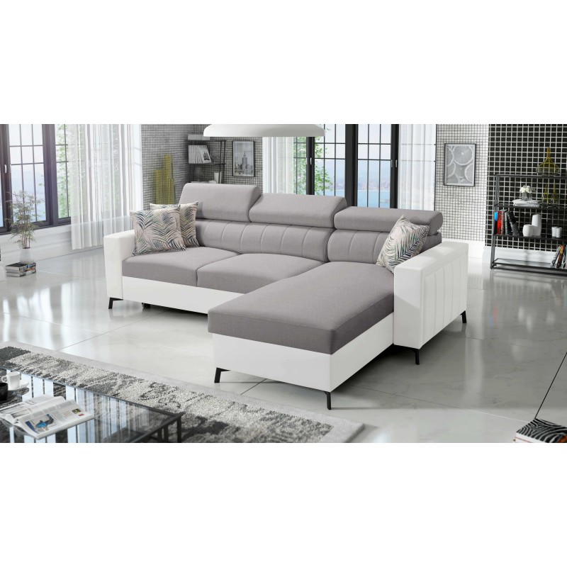 Arco I Maxi Corner Sofa with Plecionka, Sawana 11 + Eco-leather: style, functionality, and comfort in one Arco I Maxi Corner Sofa with Plecionka, Sawana 11 + Eco-leather: style, functionality, and comfort in one