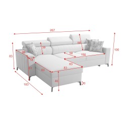 Arco I Maxi Corner Sofa with Velvet, Mono 236: style, functionality, and comfort in one Arco I Maxi Corner Sofa with Velvet, Mono 236: style, functionality, and comfort in one