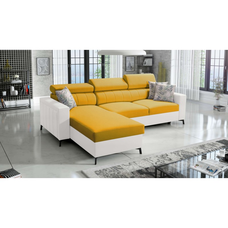 Arco I Maxi Corner Sofa with Velvet, Mono 236 + Eco-leather: style, functionality, and comfort in one Arco I Maxi Corner Sofa with Velvet, Mono 236 + Eco-leather: style, functionality, and comfort in one