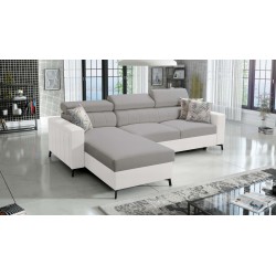 Arco I Maxi Corner Sofa with Velvet, Mono 244 + Eco-leather: style, functionality, and comfort in one