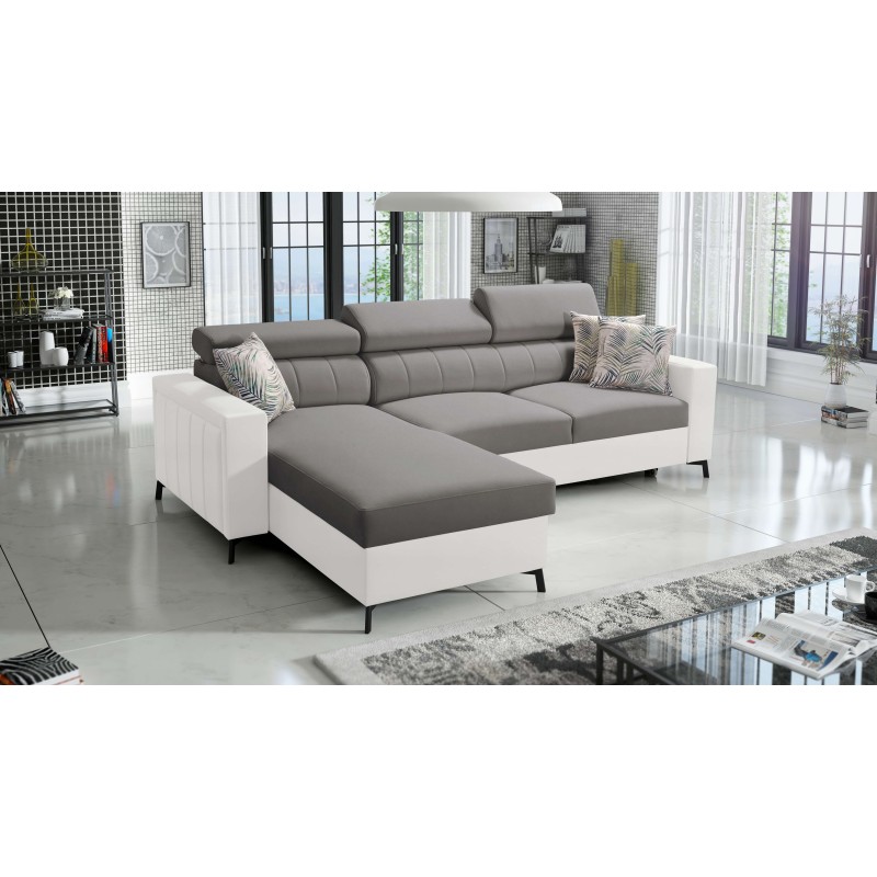 Arco I Maxi Corner Sofa with Velvet, Mono 246 + Eco-leather: style, functionality, and comfort in one Arco I Maxi Corner Sofa with Velvet, Mono 246 + Eco-leather: style, functionality, and comfort in one