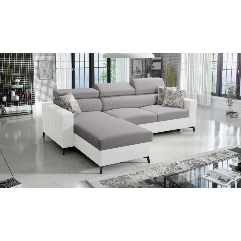 Arco I Maxi Corner Sofa with Plecionka, Sawana 11 + Eco-leather: style, functionality, and comfort in one Arco I Maxi Corner Sofa with Plecionka, Sawana 11 + Eco-leather: style, functionality, and comfort in one