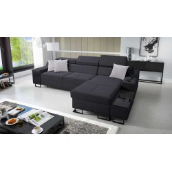 Avanti I mini corner sofa with a sleeping function and a lamp with a USB port, fabric Sawana 96