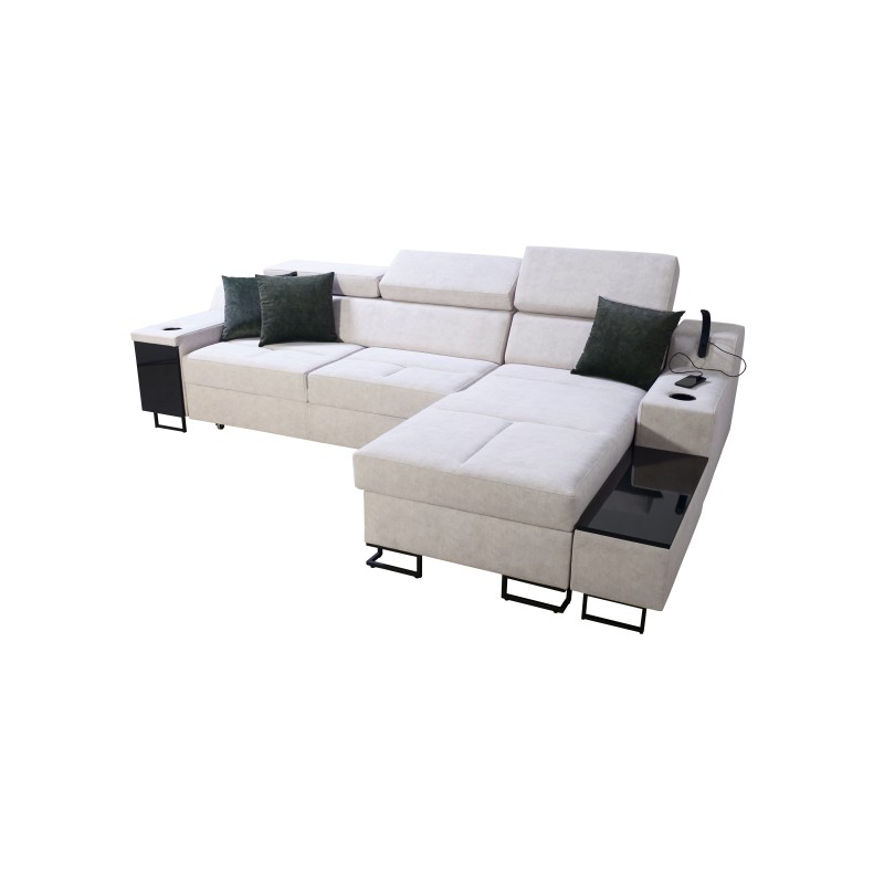 Avanti I mini corner sofa with sleeping function and lamp with USB port, fabric Whisper 3 Avanti I mini corner sofa with sleeping function and lamp with USB port, fabric Whisper 3