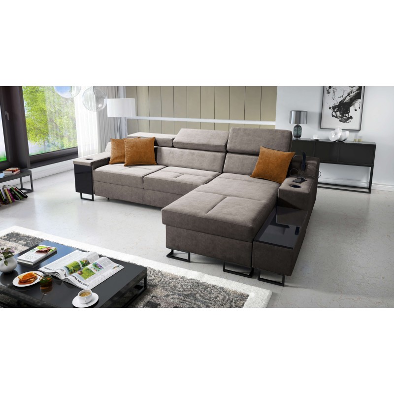 Avanti I mini corner sofa with a sleeping function and a lamp with a USB port, fabric Whisper 5 Avanti I mini corner sofa with a sleeping function and a lamp with a USB port, fabric Whisper 5
