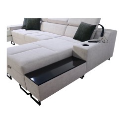 Avanti I mini corner sofa with a sleeping function and a lamp with a USB port, fabric Whisper 5 Avanti I mini corner sofa with a sleeping function and a lamp with a USB port, fabric Whisper 5