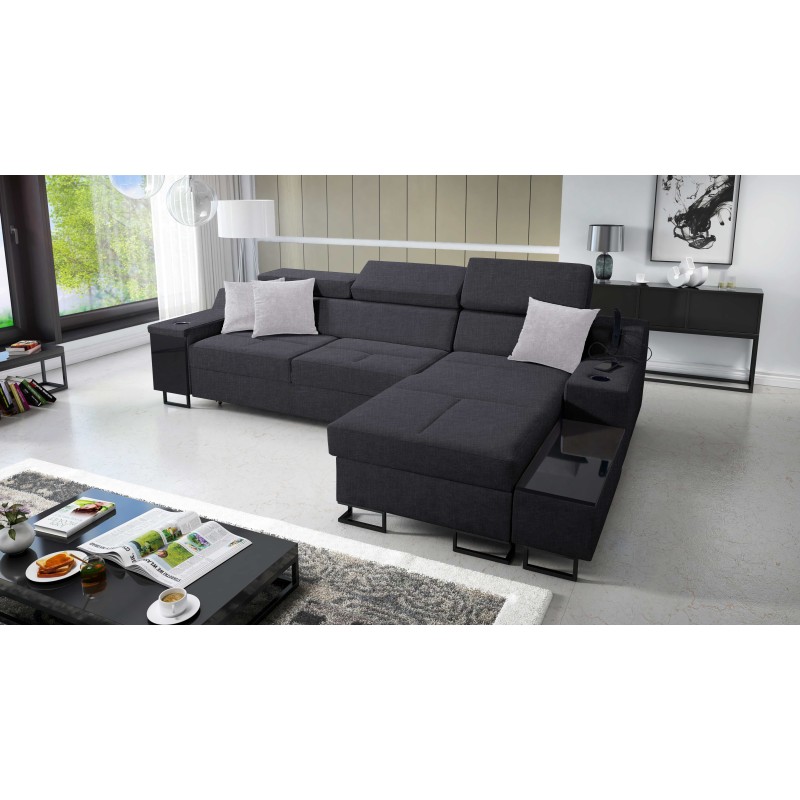 Avanti I mini corner sofa with a sleeping function and a lamp with a USB port, fabric Sawana 96 Avanti I mini corner sofa with a sleeping function and a lamp with a USB port, fabric Sawana 96