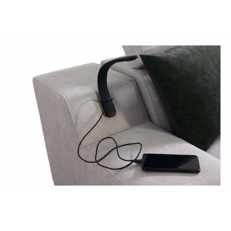 Narożnik Avanti I mini z funkcją spania oraz lampką z portem usb tkanina Sawana 14 Narożnik Avanti I mini z funkcją spania oraz lampką z portem usb tkanina Sawana 14