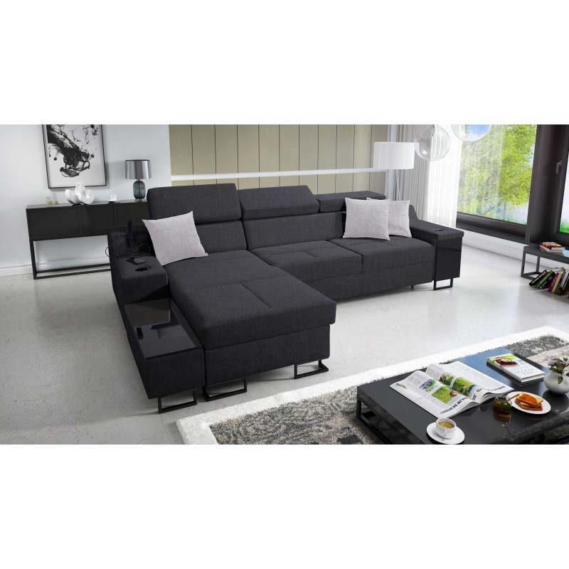 Avanti I mini corner sofa with a sleeping function and a lamp with a USB port, fabric Sawana 96 Avanti I mini corner sofa with a sleeping function and a lamp with a USB port, fabric Sawana 96