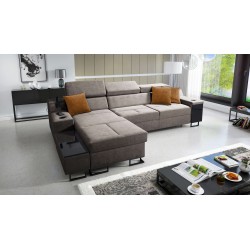 Avanti I mini corner sofa with a sleeping function and a lamp with a USB port, fabric Whisper 5