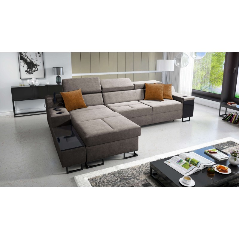 Avanti I mini corner sofa with a sleeping function and a lamp with a USB port, fabric Whisper 5 Avanti I mini corner sofa with a sleeping function and a lamp with a USB port, fabric Whisper 5