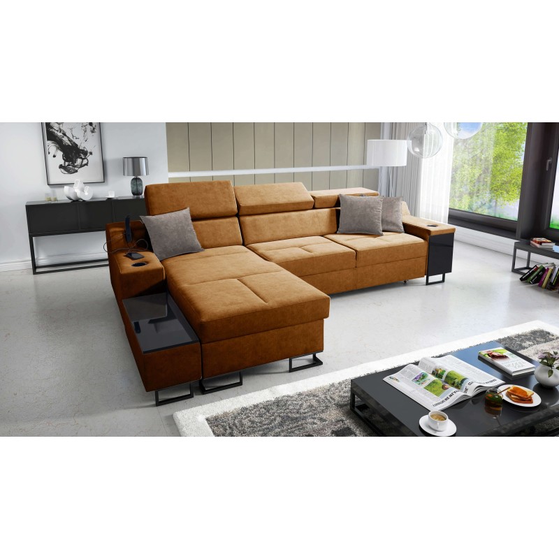 Avanti I mini corner sofa with a sleeping function and a lamp with a USB port fabric Whisper 9 Avanti I mini corner sofa with a sleeping function and a lamp with a USB port fabric Whisper 9