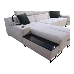 Avanti I mini corner sofa with a sleeping function and a lamp with a USB port fabric Whisper 9 Avanti I mini corner sofa with a sleeping function and a lamp with a USB port fabric Whisper 9