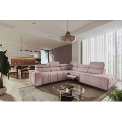 Verona IX Mix Corner Sofa with Sleeping and Relaxation Function | Velvet Furniture, Vena 10
