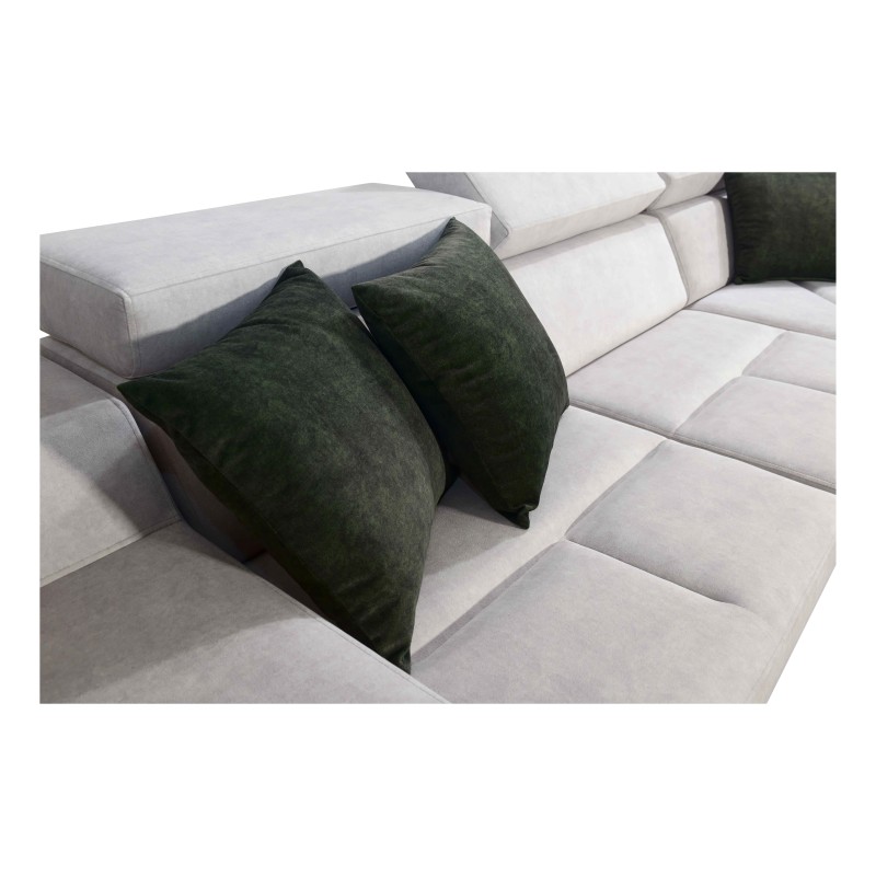 Avanti II corner sofa with a sleeping function and a lamp with a USB port, fabric Whisper 3 + Eco-leather Avanti II corner sofa with a sleeping function and a lamp with a USB port, fabric Whisper 3 + Eco-leather