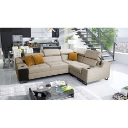 Ecksofa Avanti II mit Schlaffunktion und Lampe mit USB-Anschluss Stoff Whisper 3 Ecksofa Avanti II mit Schlaffunktion und Lampe mit USB-Anschluss Stoff Whisper 3