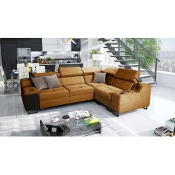 Avanti II corner sofa with a sleeping function and a lamp with a USB port, fabric Whisper 9 Avanti II corner sofa with a sleeping function and a lamp with a USB port, fabric Whisper 9