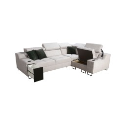 Avanti II corner sofa with a sleeping function and a lamp with a USB port, fabric Whisper 9 Avanti II corner sofa with a sleeping function and a lamp with a USB port, fabric Whisper 9