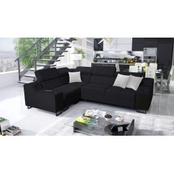 Avanti II corner sofa with a sleeping function and a lamp with a USB port, fabric Sawana 14