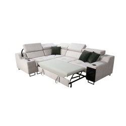 Avanti II corner sofa with a sleeping function and a lamp with a USB port, fabric Whisper 3 Avanti II corner sofa with a sleeping function and a lamp with a USB port, fabric Whisper 3