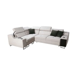 Avanti II corner sofa with a sleeping function and a lamp with a USB port, fabric Whisper 3 Avanti II corner sofa with a sleeping function and a lamp with a USB port, fabric Whisper 3