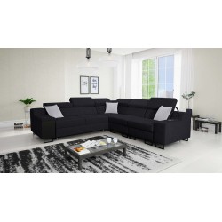 Avanti III corner sofa with a sleeping function and a lamp with a USB port, fabric Sawana 14