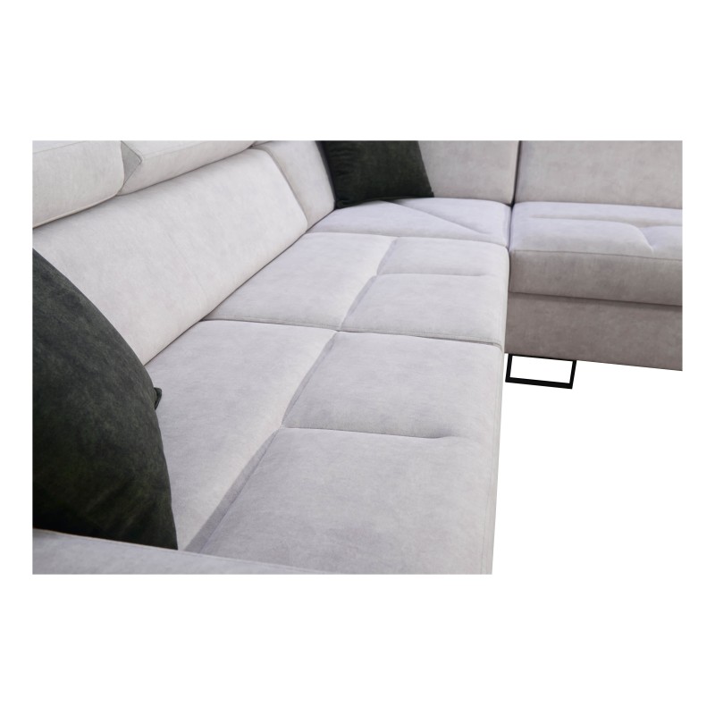 Avanti III corner sofa with a sleeping function and a lamp with a USB port, fabric Whisper 9 Avanti III corner sofa with a sleeping function and a lamp with a USB port, fabric Whisper 9