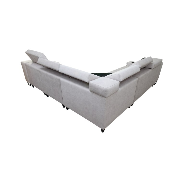 Avanti III corner sofa with a sleeping function and a lamp with a USB port, fabric Whisper 9 Avanti III corner sofa with a sleeping function and a lamp with a USB port, fabric Whisper 9