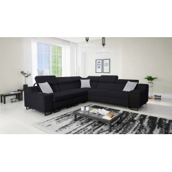 Avanti III corner sofa with a sleeping function and a lamp with a USB port, fabric Sawana 14