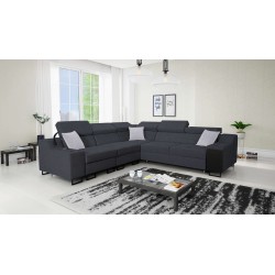 Avanti III corner sofa with a sleeping function and a lamp with a USB port, fabric Sawana 96.