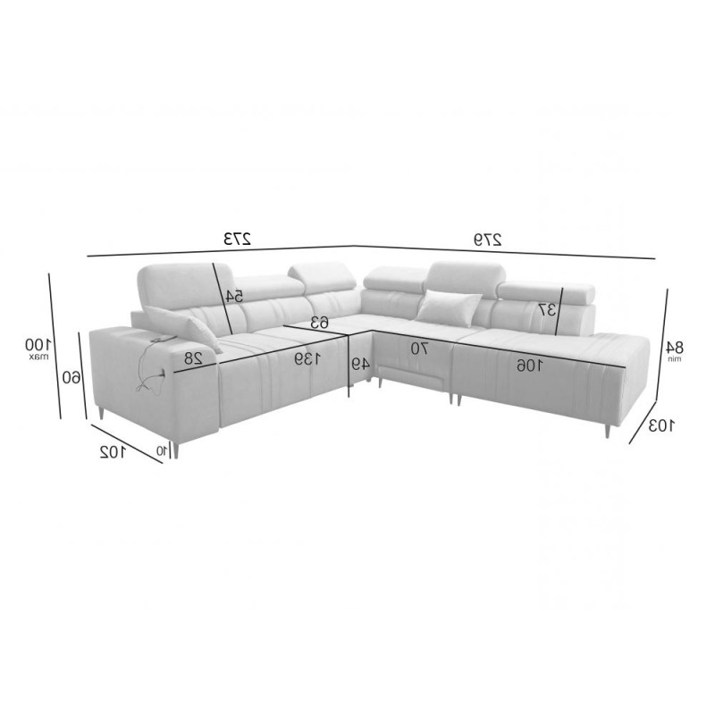 Verona IX Mix Ecksofa mit Schlaffunktion und Relax | Möbel Velours, Vena 8 Verona IX Mix Ecksofa mit Schlaffunktion und Relax | Möbel Velours, Vena 8