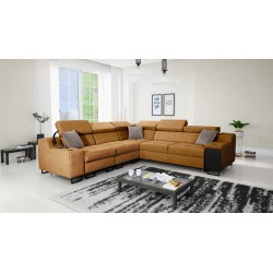 Avanti III corner sofa with a sleeping function and a lamp with a USB port, fabric Whisper 9
