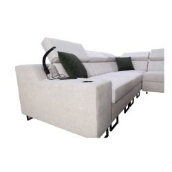 Avanti III corner sofa with a sleeping function and a lamp with a USB port, fabric Whisper 9 Avanti III corner sofa with a sleeping function and a lamp with a USB port, fabric Whisper 9