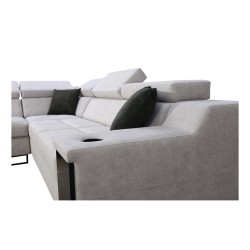 Avanti III corner sofa with a sleeping function and a lamp with a USB port, fabric Whisper 9 Avanti III corner sofa with a sleeping function and a lamp with a USB port, fabric Whisper 9
