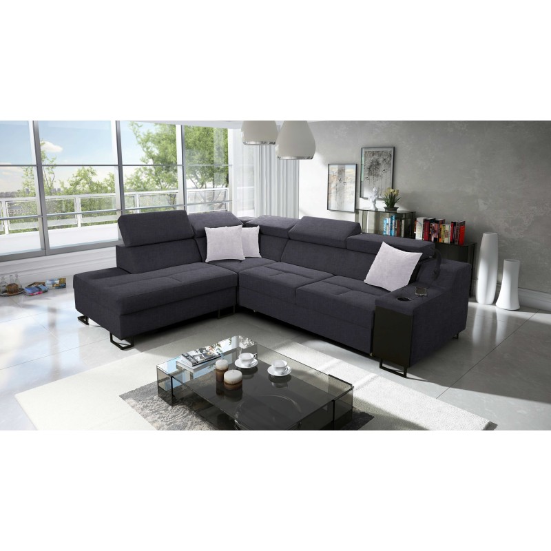 Avanti VII corner sofa with a sleeping function and a lamp with a USB port, fabric Sawana 96 Avanti VII corner sofa with a sleeping function and a lamp with a USB port, fabric Sawana 96