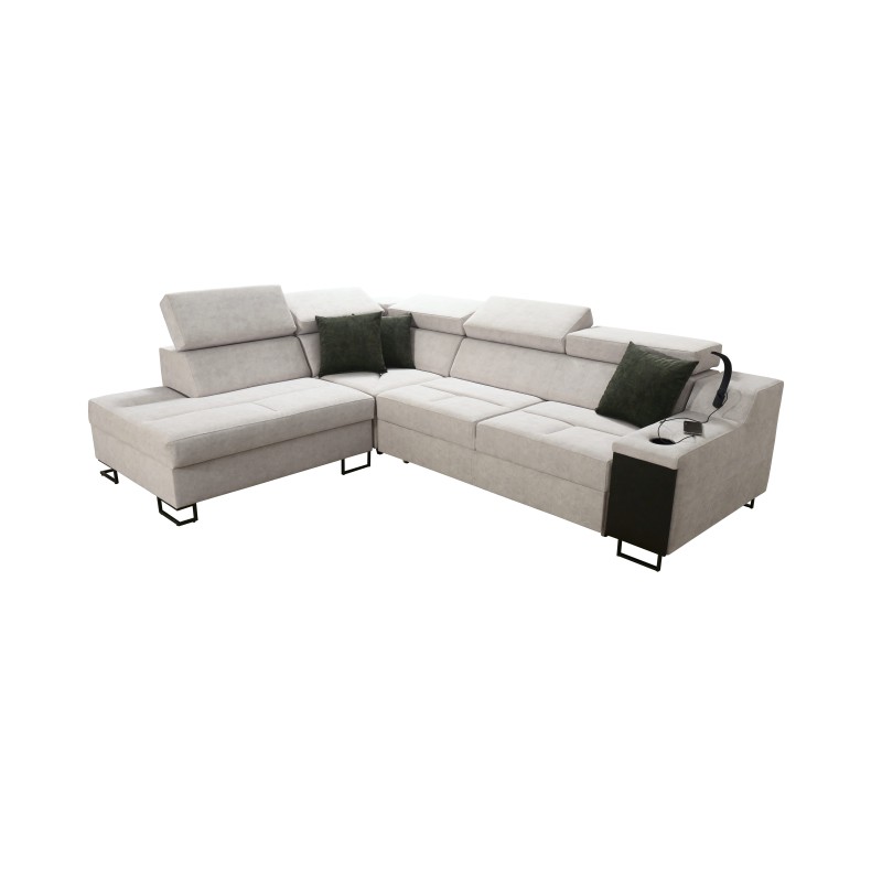 Avanti VII corner sofa with a sleeping function and a lamp with a USB port, fabric Whisper 3 Avanti VII corner sofa with a sleeping function and a lamp with a USB port, fabric Whisper 3